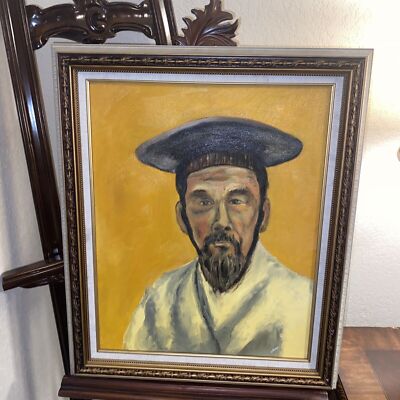 Vintage Original Oil Painting Signed E Moore Nicely Framed 24 X 20 