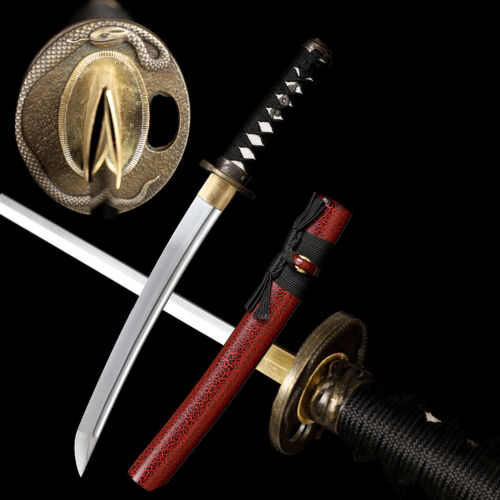 Handmade 20'' 9260 Spring Steel Short Japanese Samurai Tanto Sword Full Tang
