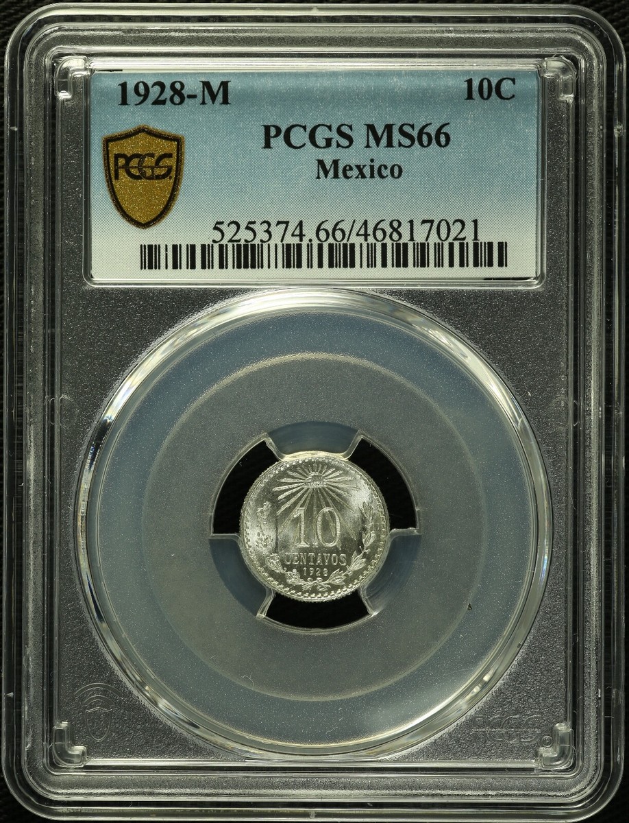 1928 M Mexico 10 Centavos PCGS MS66 | eBay