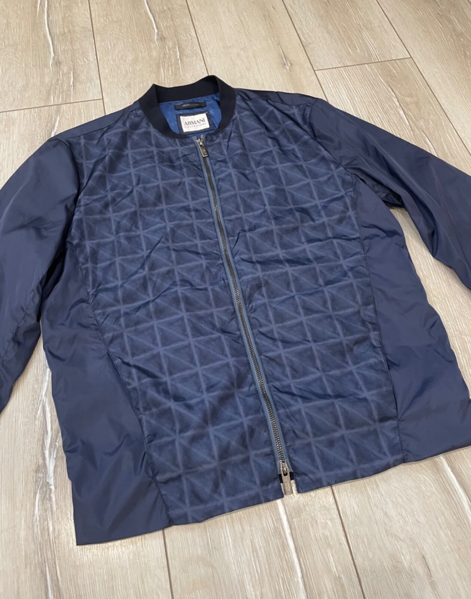 ARMANI COLLEZIONI シープレザージャケットNAVY 46 ARMANI EXCHANGE（アルマーニエクスチェンジ）の「【A|Xアルマーニ