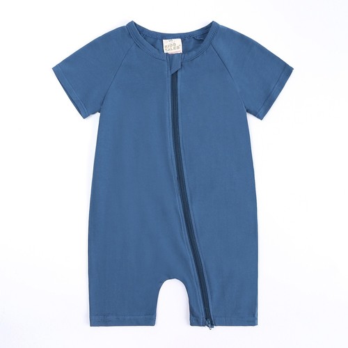 12pcs BABY ROMPER-SLEEPER Long Short Sleeve Double Zip Cotton Blue White 3-24m - Picture 18 of 28