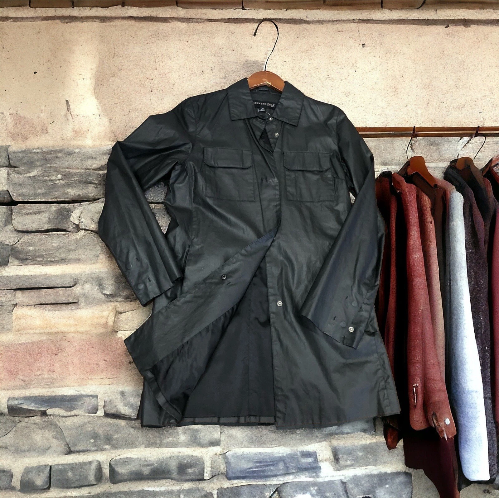 Kenneth Cole ,Men,Casual Jacket,Black,Sz XS,Cotton,Long Sleeve,Buttons,Pockets.!