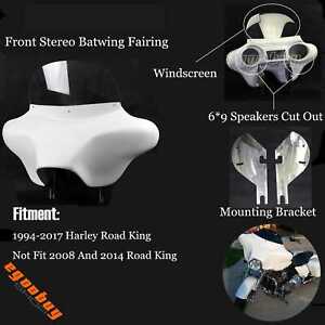 Detachable Batwing Fairing 6"x 9" Speakers Stereo for Road King Classic 1994-Up