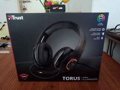 Trust GXT 455 Torus RGB Gaming Headset anpassbaren RGB LED-Lampen,OVP   