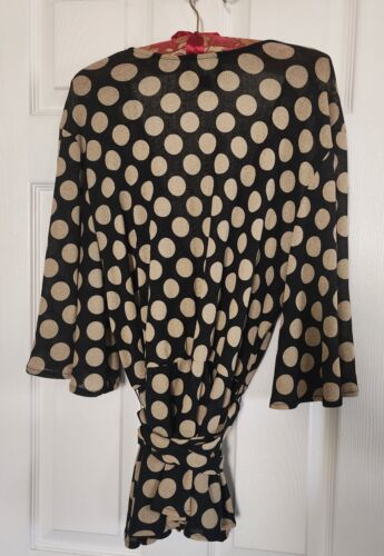 EVENING By ECI New York Sparkly Dots XL Blouse - Picture 3 of 3