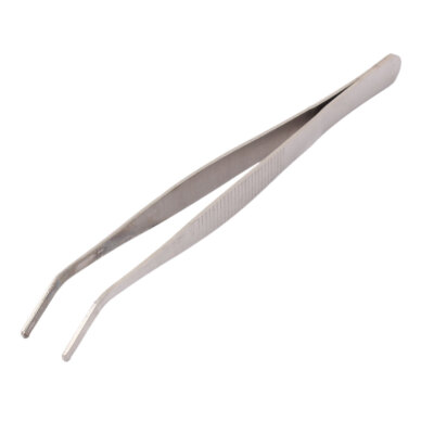 18cm Länge Edelstahl DIY gebogen Flach Spitze Pinzette Kombezange Werkzeug