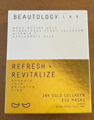 BEAUTOLOGY LAB 24K Gold Collagen Eye Masks 10 Pairs NIB FREE SHIPPING