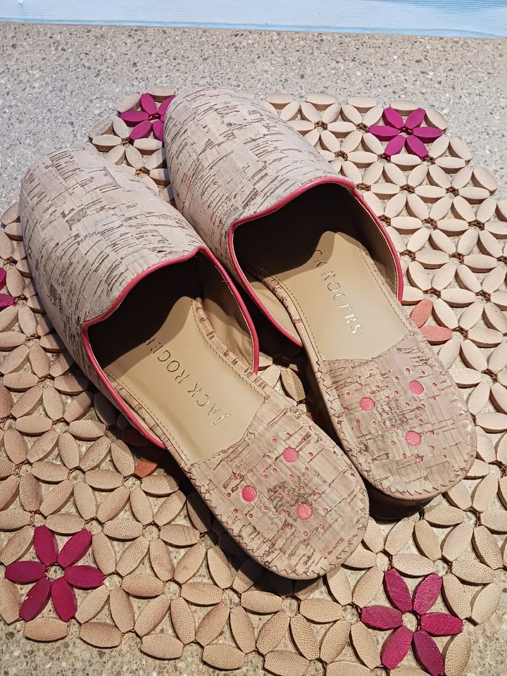 Jack Rogers Talla 9 Corcho Puntera Cerrada Slide Acento Naranja Foto 4 de 4