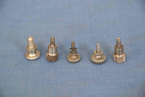 Five Vintage Sewing Machine Attachment Thumb Screws Various Type Style
