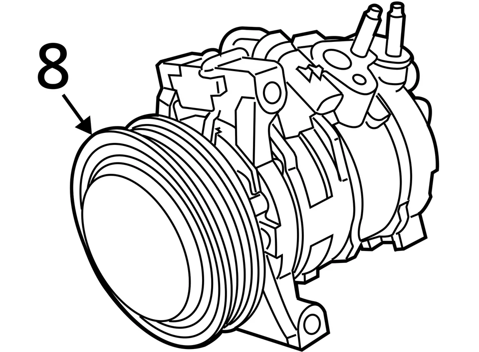 AC Compressor Classic Style Vertical Rear Door Handle Fits 08-17 COMPASS 2731348 Foto 4 de 4