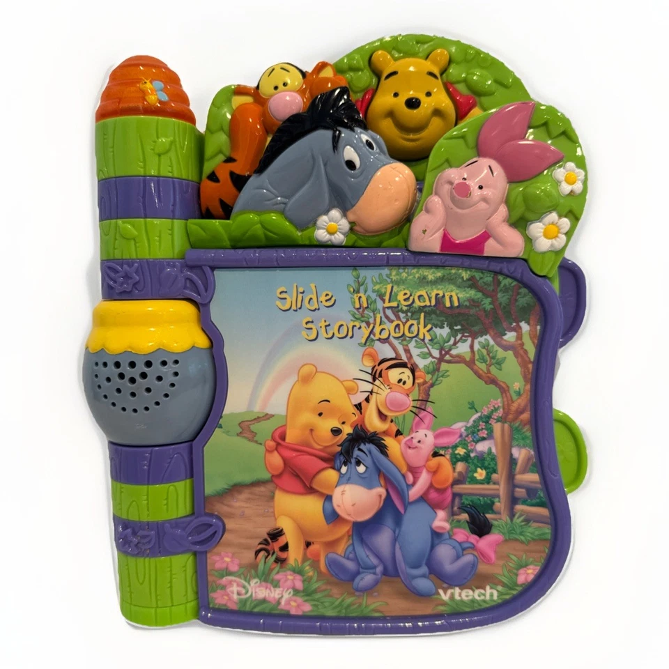 Vtech Disney Winnie the Pooh & Tigger Words ABCs Interactive Talking Book Lot - Image 2 of 4