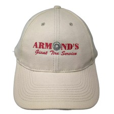 OTTO Baseball Cap Hat Beige Red Strapback Armond's Giant Tire Service OS