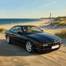 BMW 8 Series Classic Car Birthday Card Greetings Card