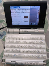 Sony CLI&Eacute; PEG-UX50 PDA WiFi Bluetooth Camera + PEGA-JC40 Cradle Stylus WORKS