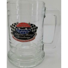 Atlanta Motor Speedway Pewter Badge Glass Beer Mug