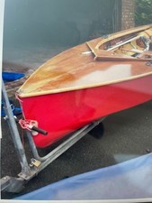Used Sailing dinghy MAHOGANY CENTERBOARD  14’ GP14  or re shape boat  Project