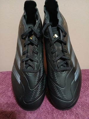 Adidas Predator Fußballschuhe Größe 8 Liga fester Untergrund schwarz geformte Stollen