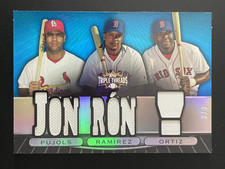 2007 Topps Triple Threads Sapphire Albert Pujols Manny Ramirez David Ortiz 3/3