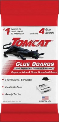 Tomcat Glue Boards with Immediate Grip Glue, Ready-To-Use, 4 Traps Free Shipping