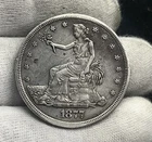 C186. 1877-S Silver Trade  Dollar US Type Coin
