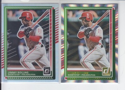 2 - 2025 Donruss JIMMY ROLLINS Optic Silver + Silver Lazer Foil Phillies #83