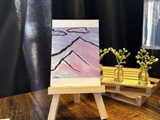 ACEO Art Card Original “Pastel Mountains” 43/100