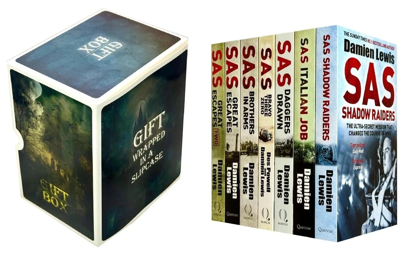 Quercus Men's Sas Series By Damien Lewis 7 Book Paperback Gift Slipcase Set - Real-Life Special Forces Missions - Military History Collection - Image 3