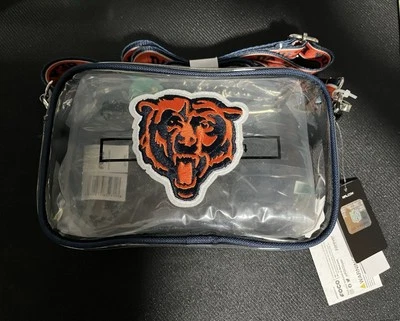 NFL Chicago Bears Embroidered Clear Stadium Crossbody Bag FOCO HTF “Da Bears”