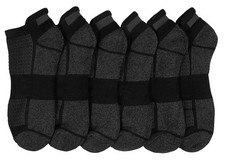 Mens Bamboo Ankle Socks with Heel Tab Low Cut Thin Athletic Comfortable 6 pairs