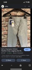 Champion Leggings Girls side leg Gray champion logo Size Medium