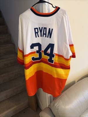 New! Nolan Ryan #34 Houston Astros Orange Stripe Rainbow Baseball 