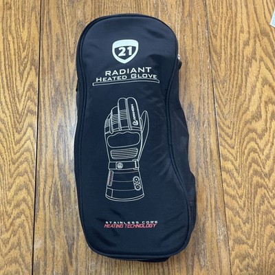 Highway 21 Radiant Heated Leather Motorcycle Gloves Black Large