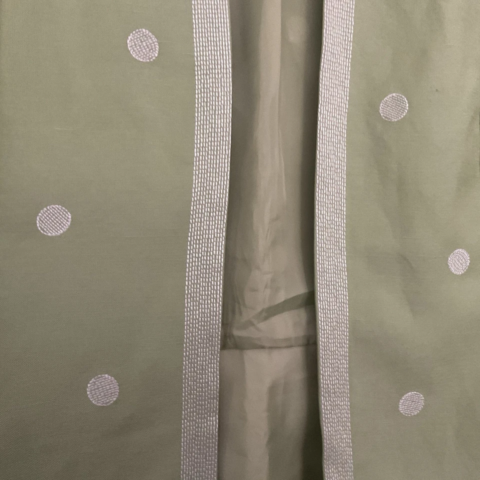 Blazer Chaqueta Abierta Positive Attitude Verde Lunares Mezcla Lino Talla 16 LS Belle Foto 2 de 4