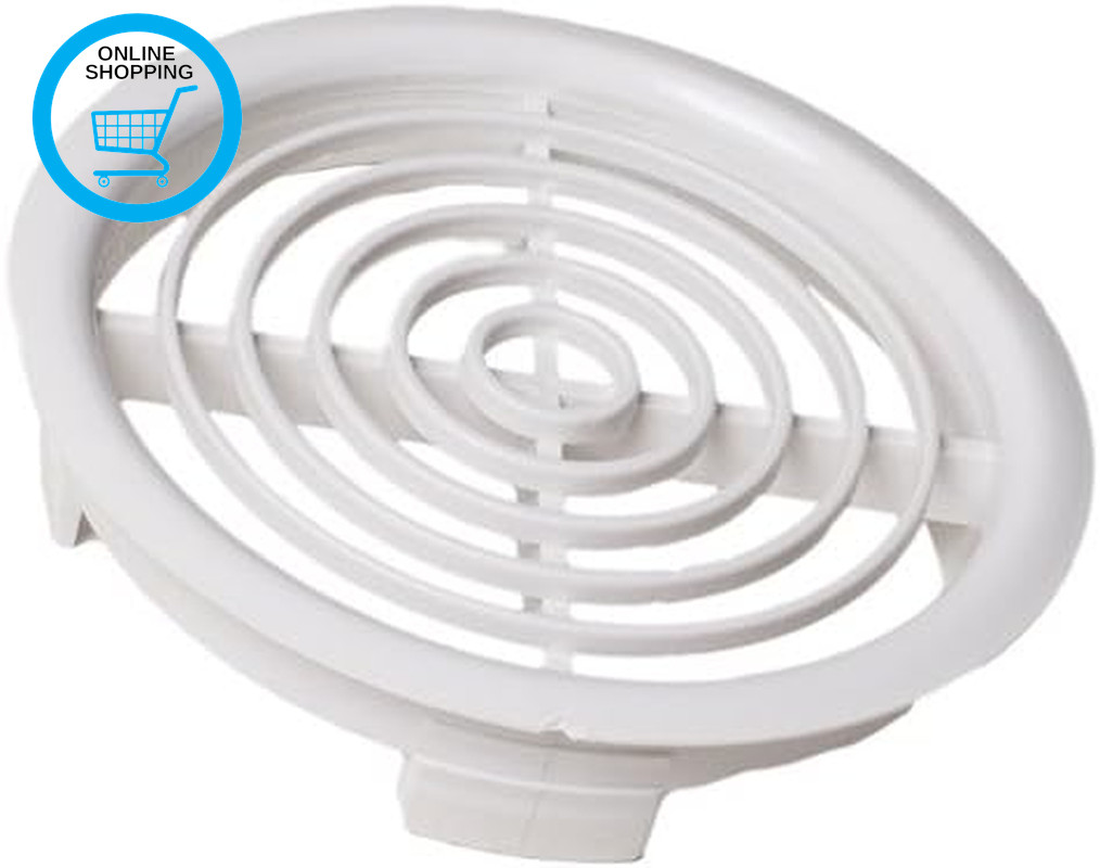 BH02082 (10 Pcs) Push-In Louvered Soffit Air Vent Grilles, White 70 Mm (2.3/4 In