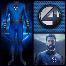 Fantastic Four Jumpsuit Cosplay Superhero Adult Kids Bodysuit Halloween Zentai