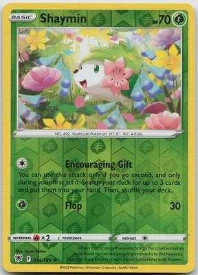 Shaymin Reverse Holo Rare 014/189 SWSH10: Astral Radiance NM Pokémon