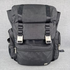 JuJuBe XY Collection Hatch Backpack Diaper Bag Gray Multi Pocket w/Changing Pad