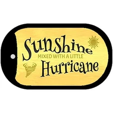 Sunshine with a Little Hurricane Novelty Metal Dog Tag Necklace DT-11788