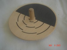 1985 THE TOYCRAFTER BENHAM'S WHEEL WHIRLIGIG / SPINING TOP OPTICAL ILLUSION TOY