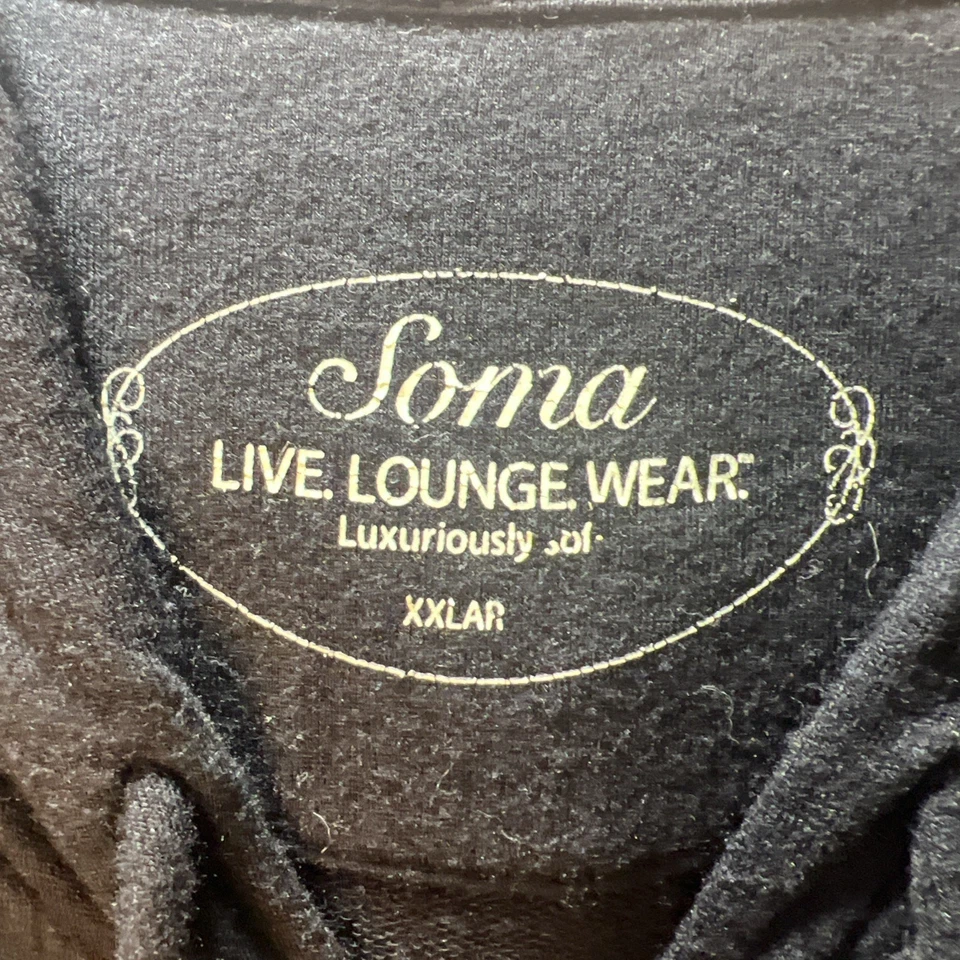 Soma Live Lounge XX Grande Chaqueta Negra Sudadera con Capucha XXL Elastizada Acogedora Otoño Foto 3 de 4