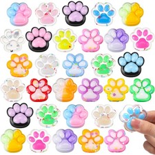100 Pcs 1.4 Inch Mini Squeeze Cat Paw, Kawaii Mochi Ultra Soft Decompression ...