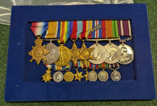 Eight Medal set w/ full set of minis for Noel Coy Byng UK England WW1 WW2