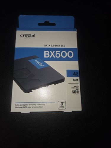 SSD interne Crucial BX500 4 To 3D NAND SATA 2,5 pouces jusqu'à 540 Mo/s état solide - Photo 6/7