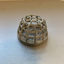 Flower Frog Vintage Silver Metal Cage Style 3.5  Quality Metal Floral Arrangement