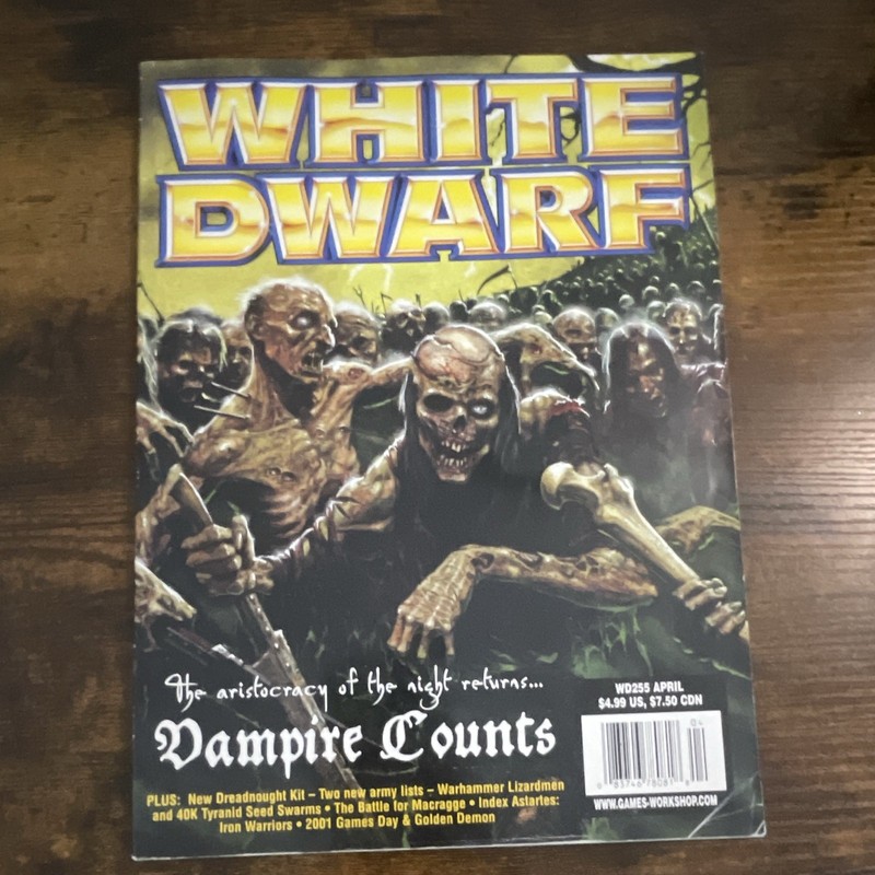 Games Workshop White Dwarf WD255 April 2001 Vampire Counts Warhammer Illustrated