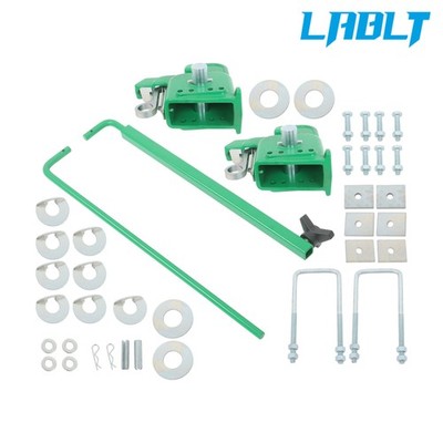 LABLT Heavy Duty Cat 2 Tractor Quick Hitch Easy Attach W/ Stabilizer Bar Green