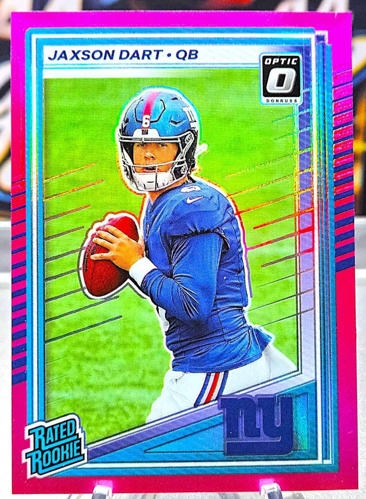 2025 Panini Donruss Optic Jaxson Dart #273 Pink Prizm (RC)