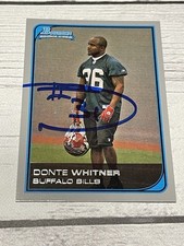 Donte Whitner Signed Card Bowman RC Rookie JSA COA IP Auto Autographed Bills a