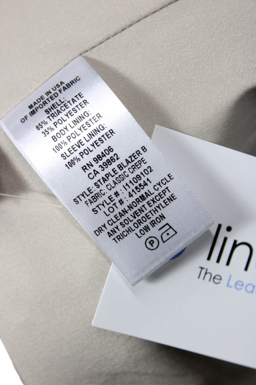 Theory Womens Solid Notch Collar Button Up Blazer… - image 7