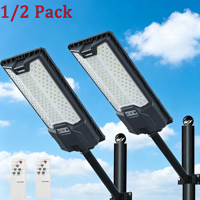 30000000LM Commercial LED Solar Street Light Outdoor Dusk to Dawn Road Area Lamp